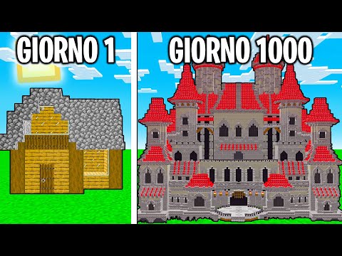 CASA GIORNO 1 vs CASA GIORNO 1000 (Creativa) - Minecraft ITA