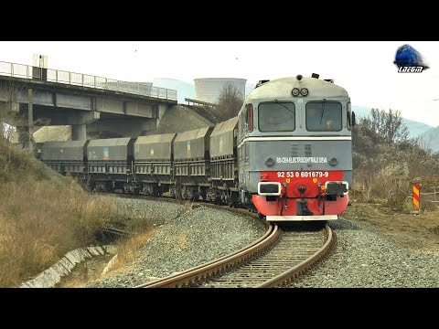 060-DA 60-1679-9 RO-CEH Electrocentrală Deva&Tren CFR MARFĂ Train in Gara Mintia Station 22 Dec 2020