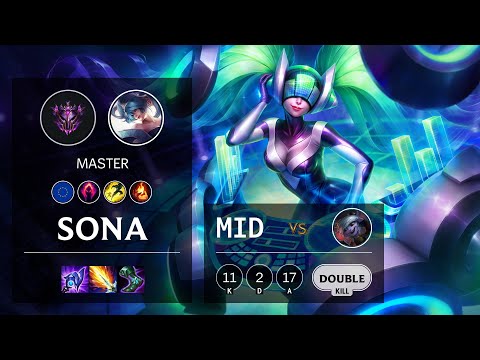 Sona Mid vs Tristana - EUW Master Patch 11.9