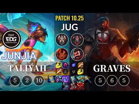EDG JunJia Taliyah vs Graves Jungle - KR Patch 10.25