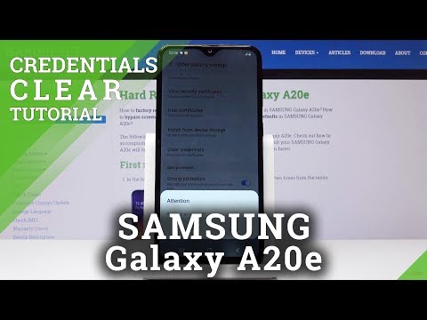 How to Clear Credentials in SAMSUNG Galaxy A20e - Remove Certificates