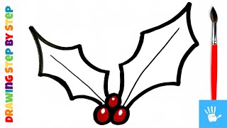 How To Draw a Cute Mistletoe for Children