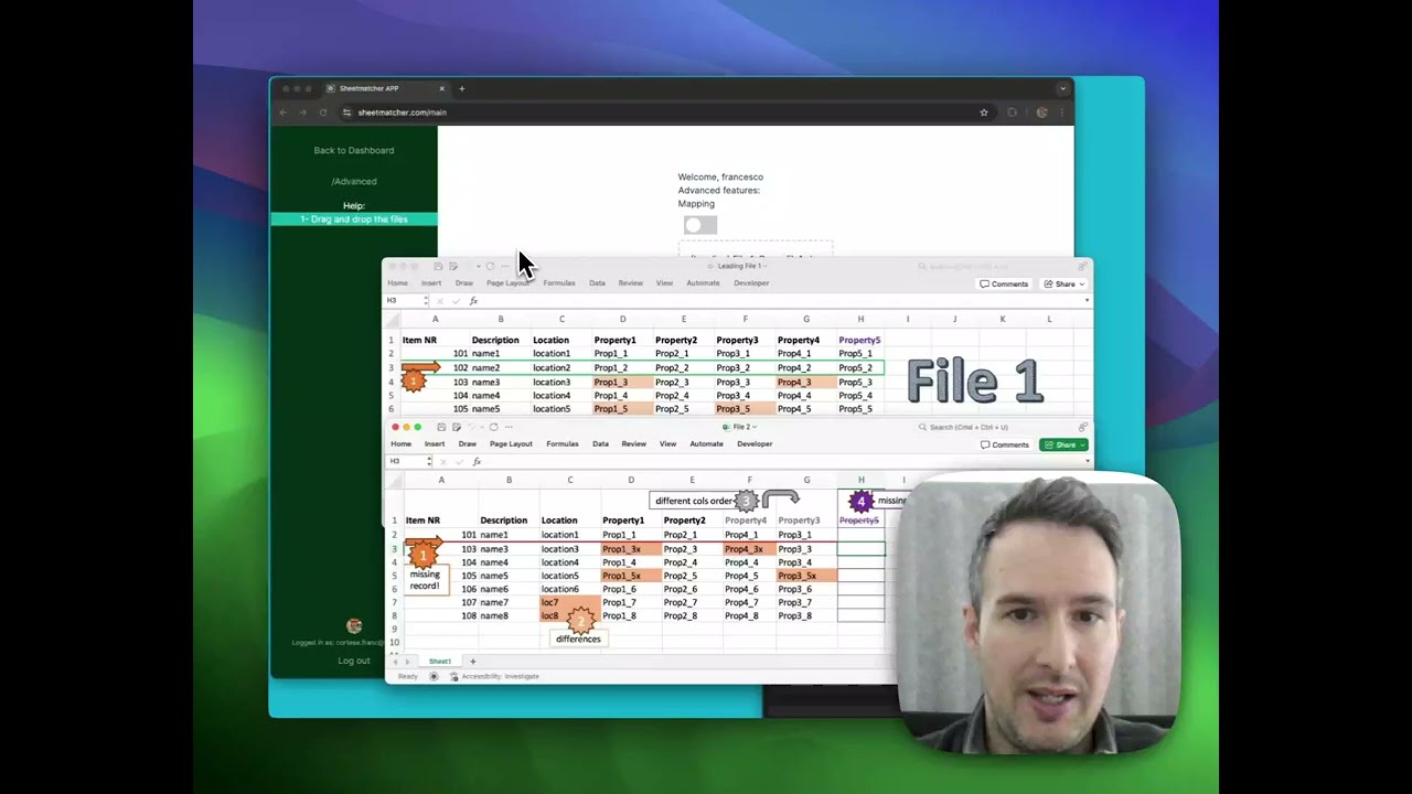 Sheetmatcher demo video