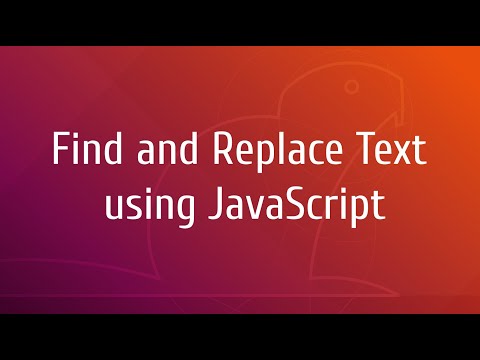 Find And Replace Text Using Javascript