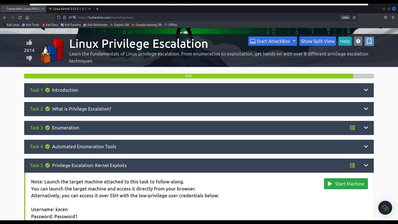 Kernel Exploits-tryhackme (Linux Privilege Escalation)