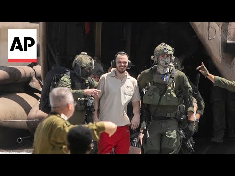 WATCH: Rescued hostages Andrey Kozlov and Almog Meir Jan return to Israel