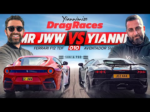 Ferrari F12 TDF [Mr JWW] vs Aventador S [Yianni] | Drag Race 010