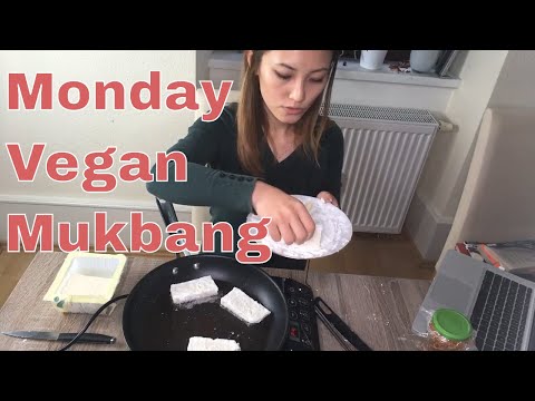 Monday Vegan Mukbang duo jiao tofu Chinese food