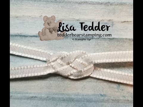 Making a Sailors knot with ribbon for a handmade Nautical card