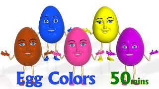 Surprise Eggs Color Songs | Learn colours | 3D Egg colors Nursery Rhymes & Songs for children