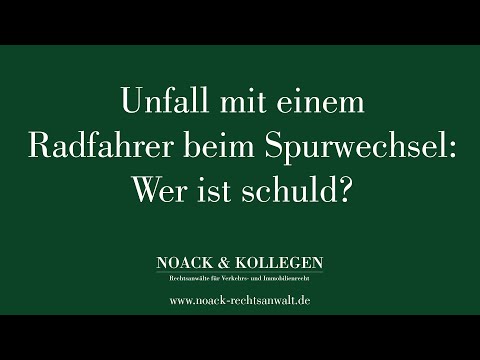 Unfall mit einem Radfahrer beim Spurwechsel: Wer ist schuld?