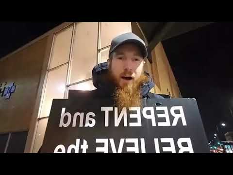 Street Preaching downtown Erie, Pa. 1-31-2020.