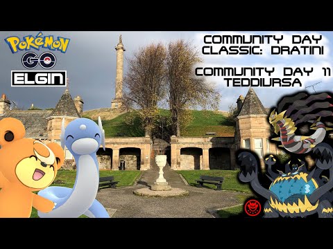 NOVEMBER (2022) DRATINI & TEDDIURSA COMMUNITY DAYS! - Pokemon GO in Elgin, Scotland!