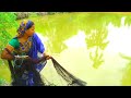 Cast Net Fishing Beautiful Village Woman Catching Fish With A Cast Net Village Extra