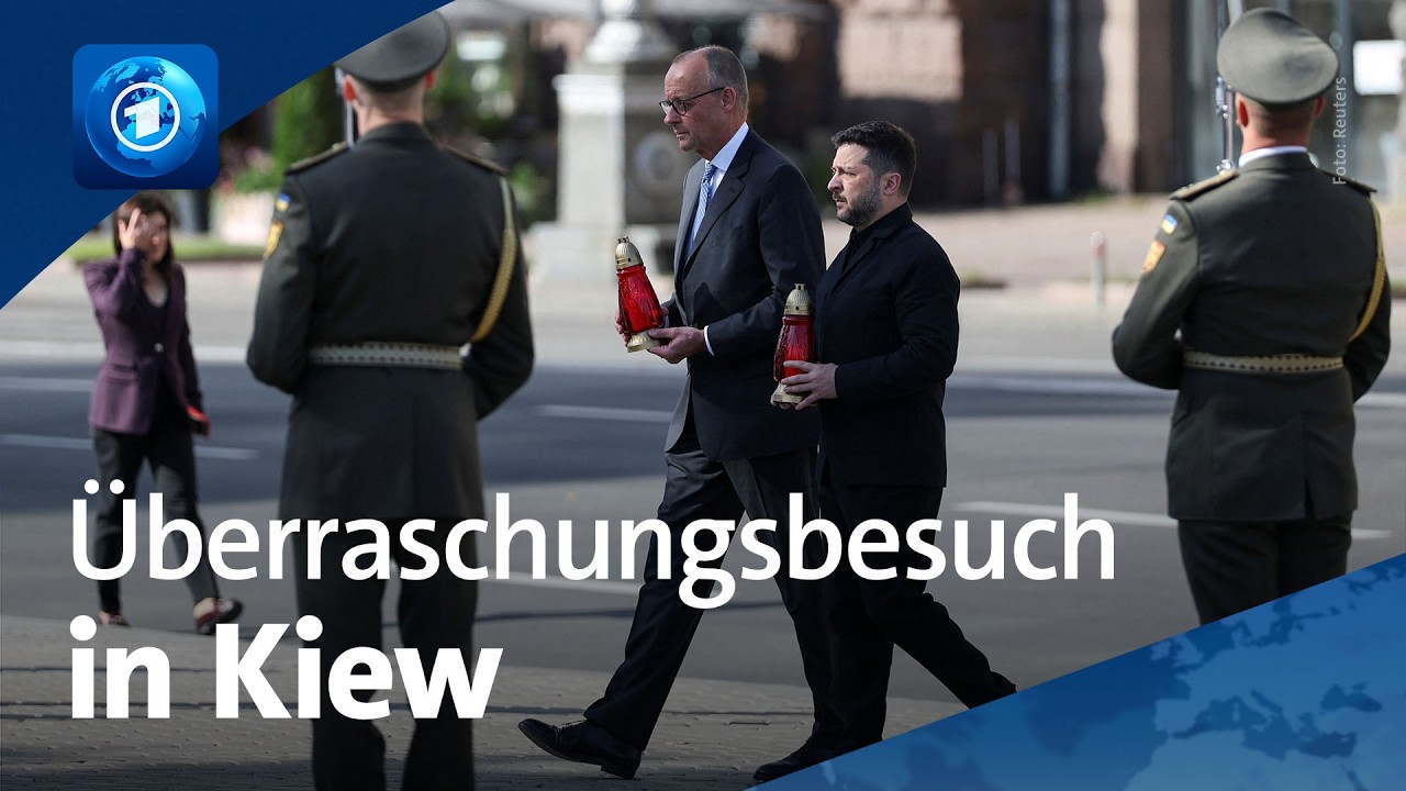 „Explosionen am Himmel“: Luftalarm während Besuch von Kanzler Merz in Kiew