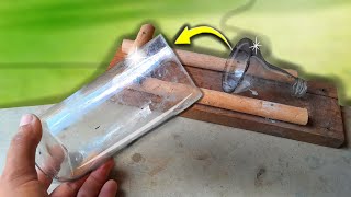 Corte GARRAFAS grande de VIDRO utilizando CABO de VASSOURA - a MANEIRA maisFÁCIL l e EFICIENTE