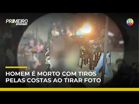 Homem é morto a tiros pelas costas enquanto jantava com familiares | #PrimeiroImpacto