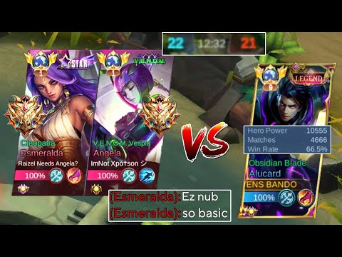 ALUCARD VS PRO ESMERALDA & ANGELA COMBO! | INTENSE MATCH AGAINST PRO TRASHTALKER!🔥 | WHO WILL WIN? |