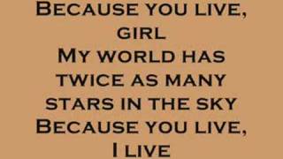 Because you live- Jesse McCartney *LYRICS*