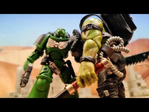 Salamanders VS. Orks【JOYTOY Warhammer 40K Stop Motion Animation】