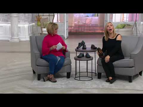 Clarks Unstructured Leather Slip-on Shoes - Un.Loop on QVC