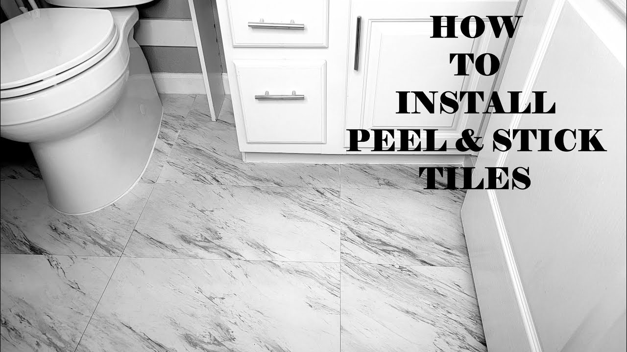 HOW TO INSTALL PEEL AND STICK TILES IN GUEST BATHROOM for beginners Tips Tricks Step by Step Part 4