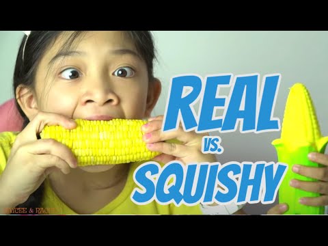 SQUISHY vs REAL FOOD by KAYCEE & RACHEL