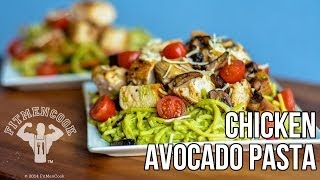 Chicken Avocado Pasta Recipe for Fat Loss & Hardgainer / Pasta de Aguacate con Pollo