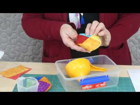 2 1/2" strips projects - Project 04 - Otedama balls in a bag