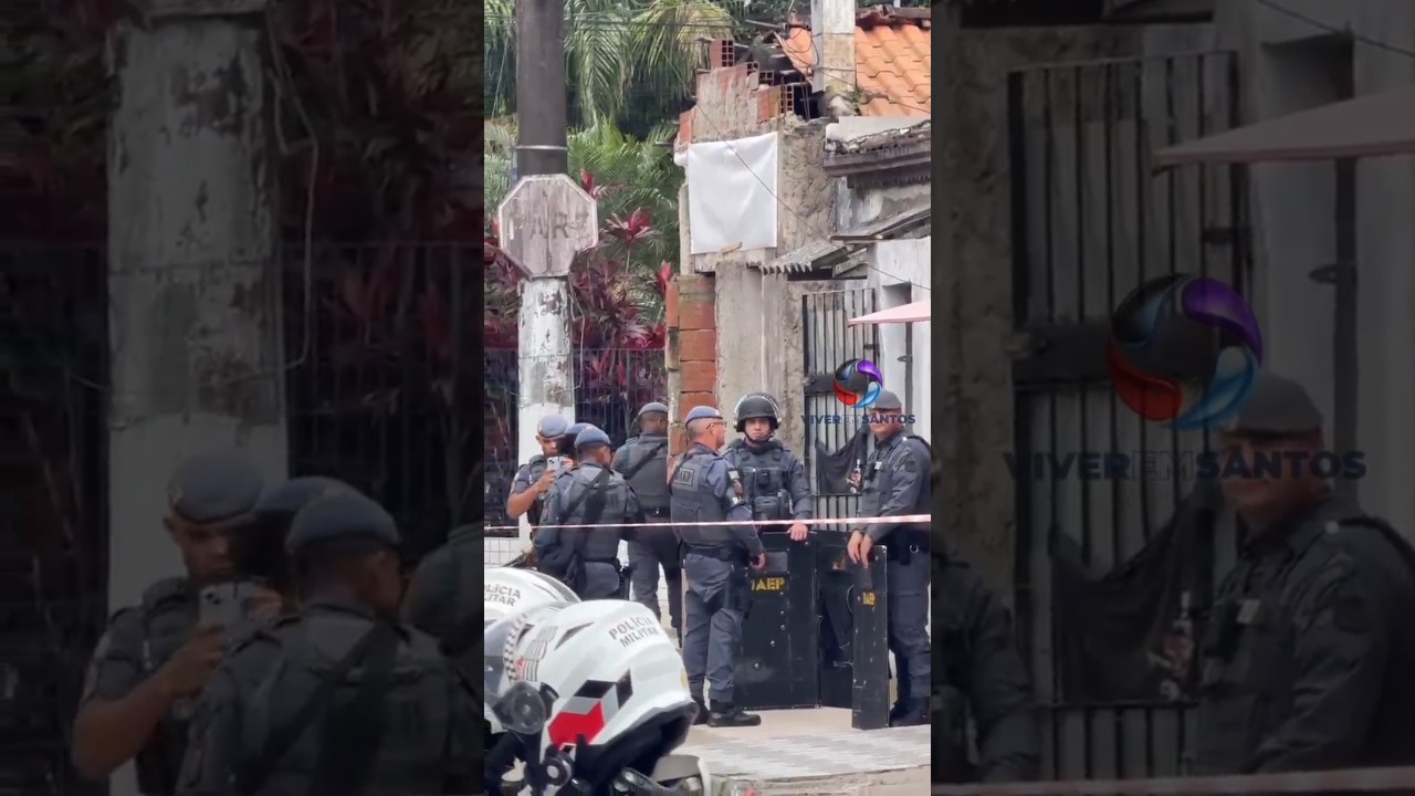 Movimentação policial chama a atenção de moradores em Praia Grande