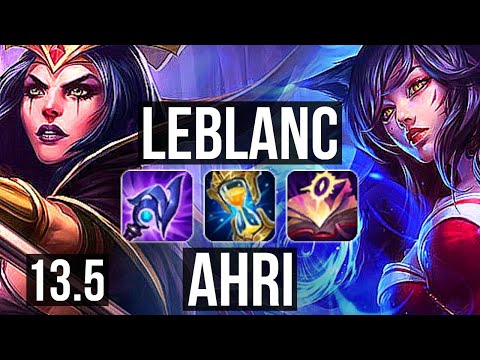 LEBLANC vs AHRI (MID) | Rank 1 LeBlanc, 4/1/12, Rank 16 | KR Challenger | 13.5