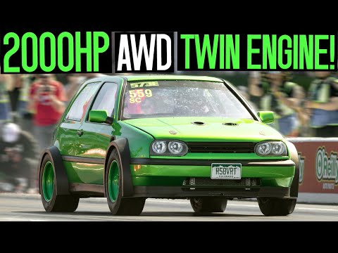TWIN ENGINE VW Golf returns with 2000HP!!