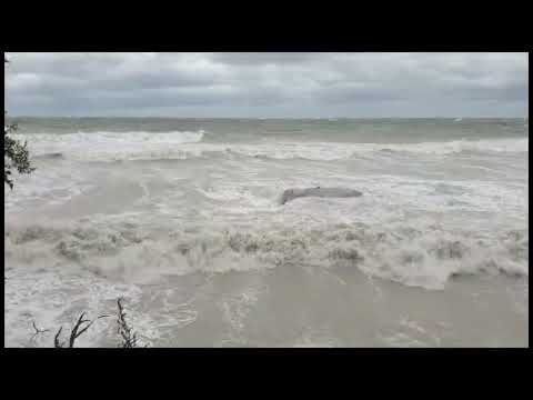 20.10.2023 Sturmflut - Unwetter Ostsee, Insel Rügen, Sassnitz