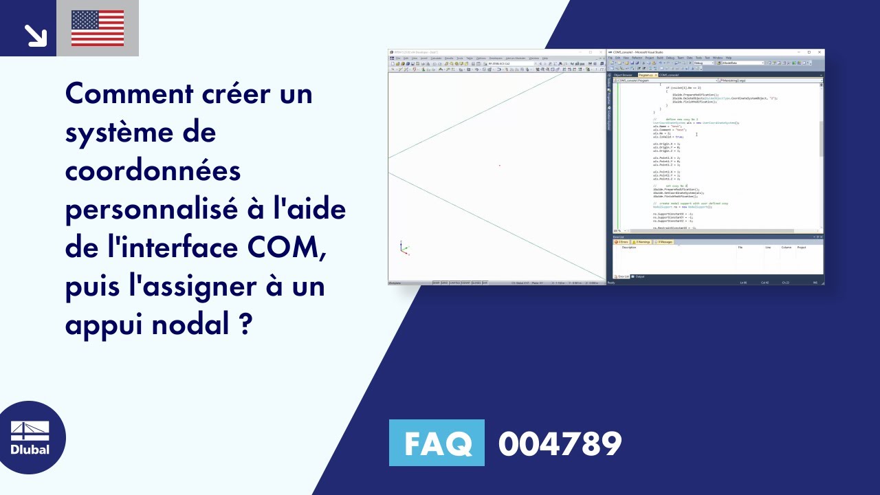 [FR] FAQ 004789 | Comment puis-je créer un système de coordonnées personnalisé via l&#39;interface COM, puis ...