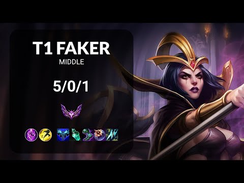 T1 Faker LeBlanc vs Jayce MIDDLE - KR  Patch 13.17