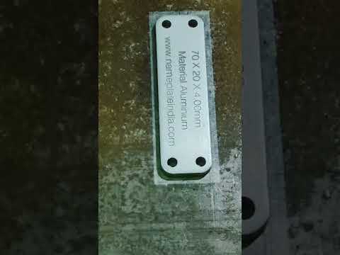 Standard Silver Aluminum Anodized Name plates