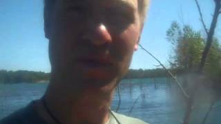 preview picture of video 'Rising Waters of Pit Lake Behind Bovey MN  PART 2'