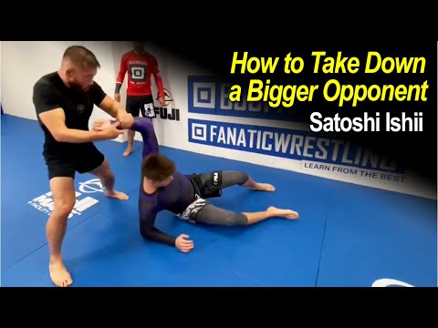 How to Take Down a Bigger Opponent in No Gi Grappling with Satoshi Ishii     #bjjwhitebelt #bjj