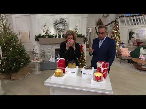 HomeWorx by Harry Slatkin Set of 2 4-Wick Candles w/ Gift Boxes on QVC