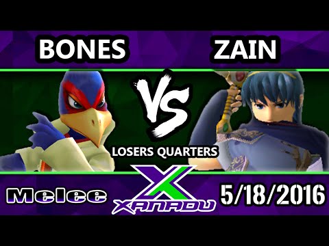 S@X 150 SSBM Losers Quarters - Zain (Marth) Vs. Bones (Falco)
