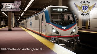 0102 Boston to Washington D.C. - Northeast Corridor New York - ACS-64 - Train Sim World 2020