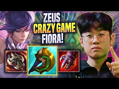 ZEUS CRAZY GAME WITH FIORA! - T1 Zeus Plays Fiora TOP vs K'sante! | Preseason 2023