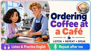 Ordering Coffee at a Cafe | English Listening & Speaking Practice