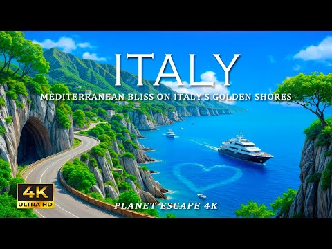 Italy 4K | Discover Italy’s Most Beautiful Beaches and Coastal Landscapes  With Deep House Chill