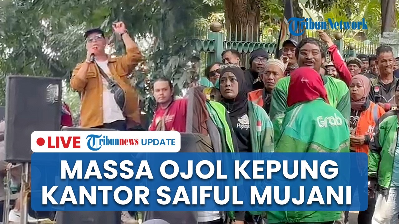 LIVE: Massa Ojol Geruduk Kantor SMRC Buntut Seruan Saiful Mujani Jatuhkan Prabowo: Harus Minta Maaf