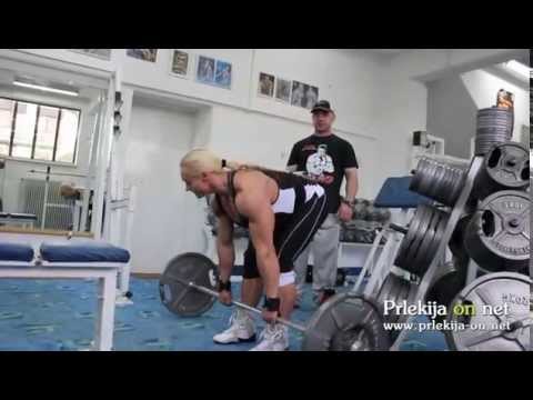 Brigita Brezovac na treningu v Ljutomeru