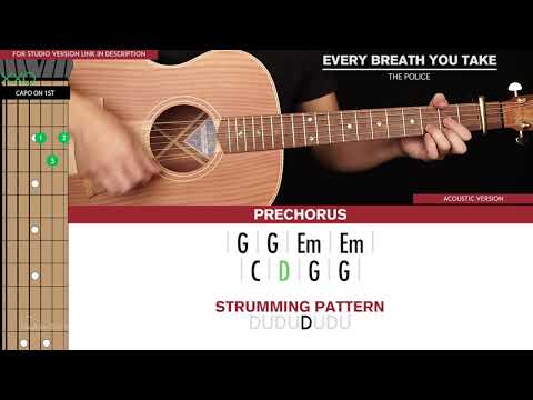 Every Breath You Take Acoustic Guitar Cover The Police 🎸|Tabs + Chords|