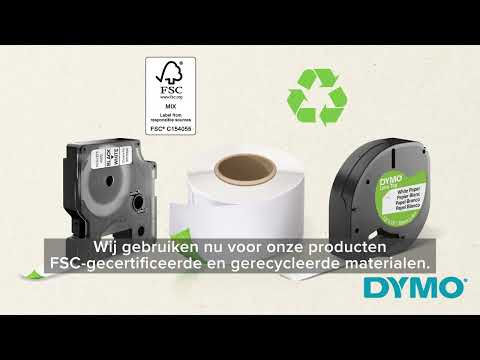 Labeltape Dymo LabelManager D1 polyester 12mm wit op zwart