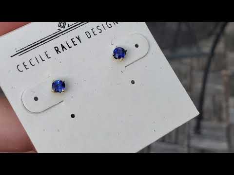 Ceylon Sapphire Studs