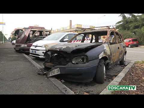 2020-01-14 PRATO - PIROMANE IN AZIONE A MEZZANA, 4 MEZZI BRUCIATI